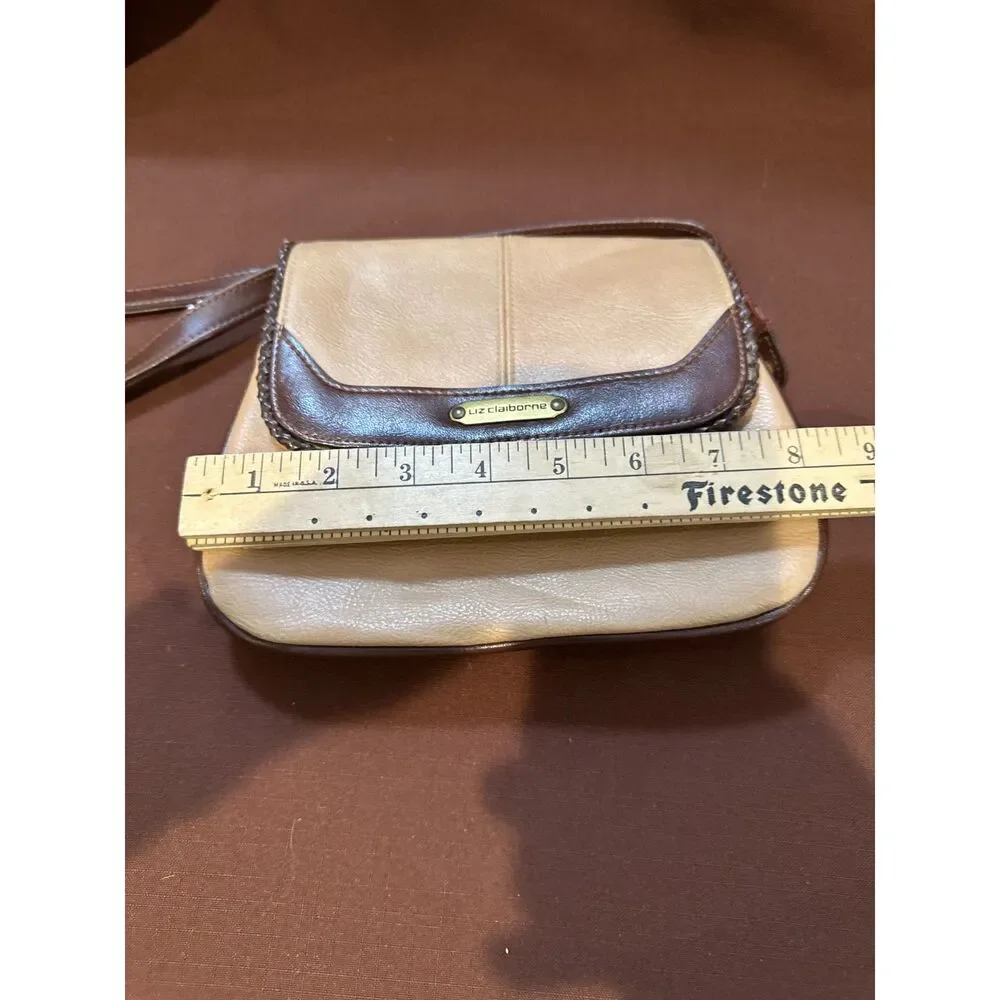 Vintage Liz Claiborne Brown and Tan Crossbody Purse